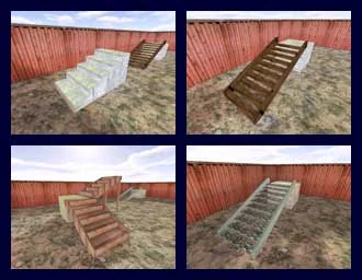 Images of stairs from the test card