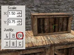 Press the Fit button to stretch the texture over the entire side of the brush
