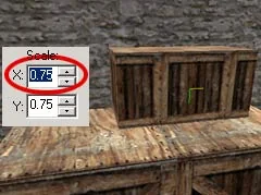 Reduce the Scale of the texture by 2 times along the X or Y axis depending on the position of the box