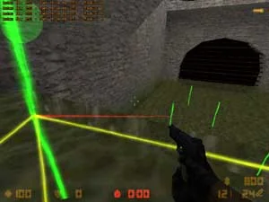 The jumping type of waypoint is indicated by a red connecting stripe