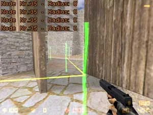 Setting a zero radius for waypoints in narrow passages