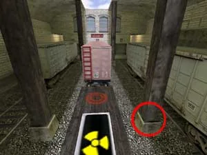 Pillar and stand on the de_train map Pillar and stand on the de_train map