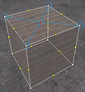 Move each of the 4 vertices to the center of the top side of the cube