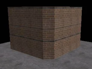 Wall with truncated corner