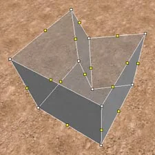 The object "looks" into itself (3-d view)