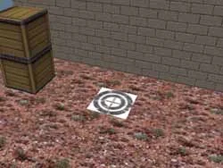 Marking the bomb site with a decal