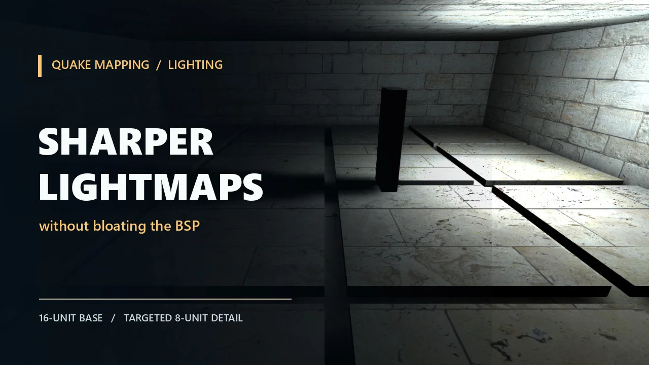 Tune lightmap resolution without bloating a BSP