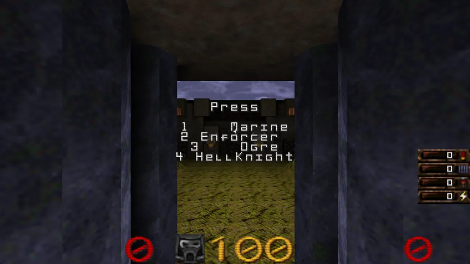 Quad Quake in-game screenshot